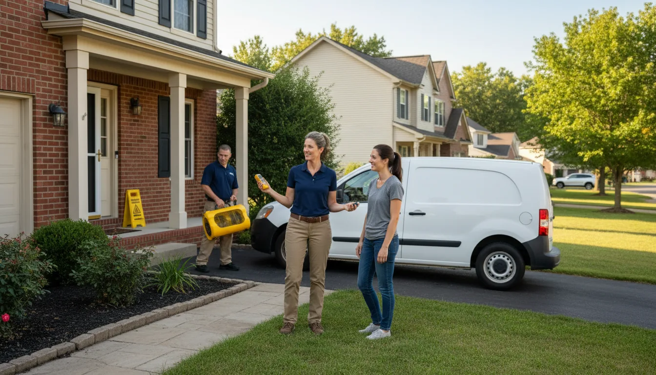 Residential water damage restoration in Mars Hill, NC
